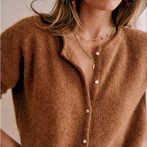 Sezane Gaspard Button-Up Cardigan Sweater